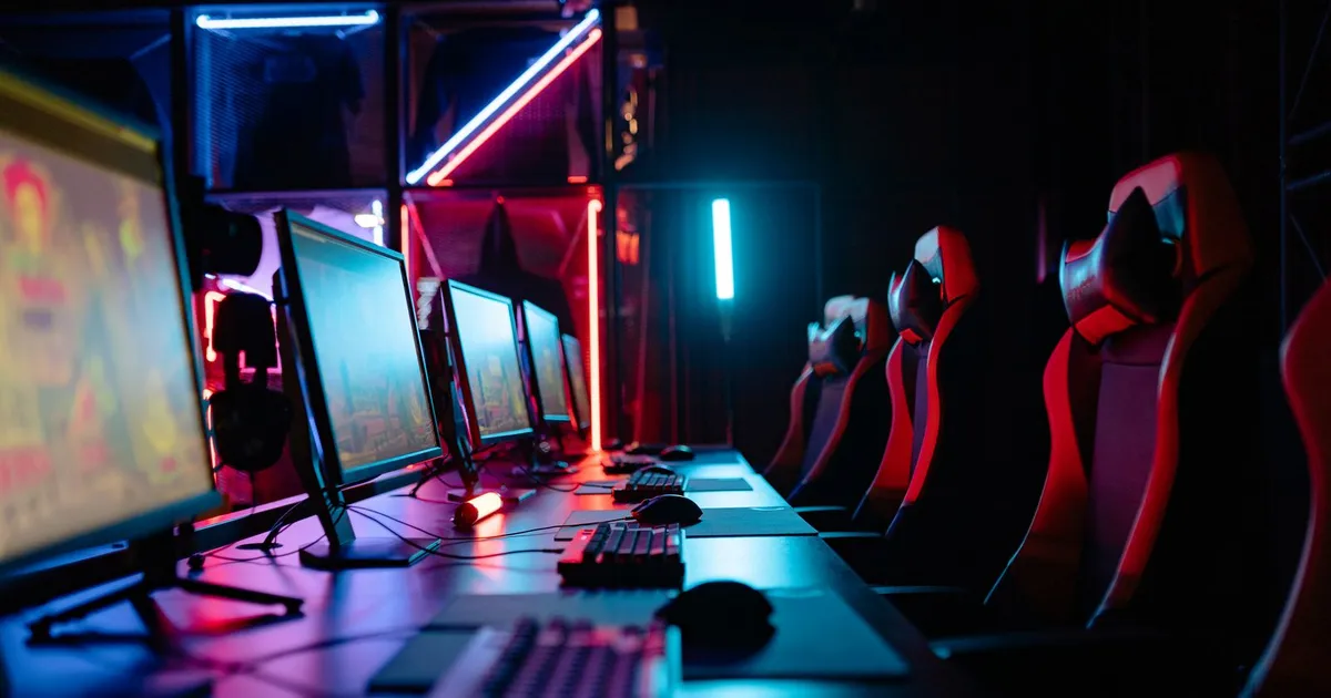Ambiente relacionado con videojuegos y gaming